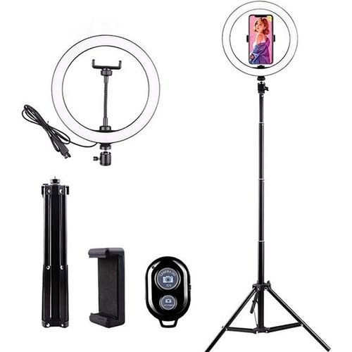 13-inch Ring Light + 210CM Tripod With Bluetooth Remote.