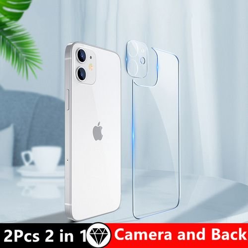 3in1 Front+Back+Lens Full Cover Protective Tempered Glass For IPhone 11 12 14 13 Pro Max Mini Clear Screen Protector Glass Film(#2in1 Camera And Back)