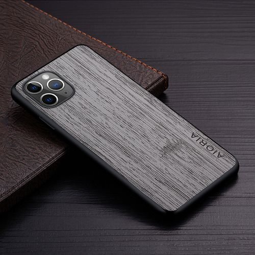 For IPhone 13 14 12 11 Pro XS Max Mini XR X 7 8 6 Plus Case Bamboo Wood Pattern Casing-Light Grey