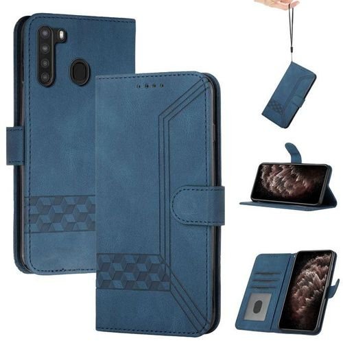 For Samsung Galaxy A21 EU Version Leather Phone Case(Royal Blue)
