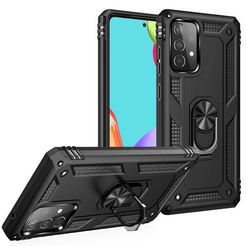 Galaxy A52 5G Case, Dual Layer Tough Rugged Military Grade Drop Protection Case Cover With Ring Holder Stand For Samsung Galaxy A52 5G