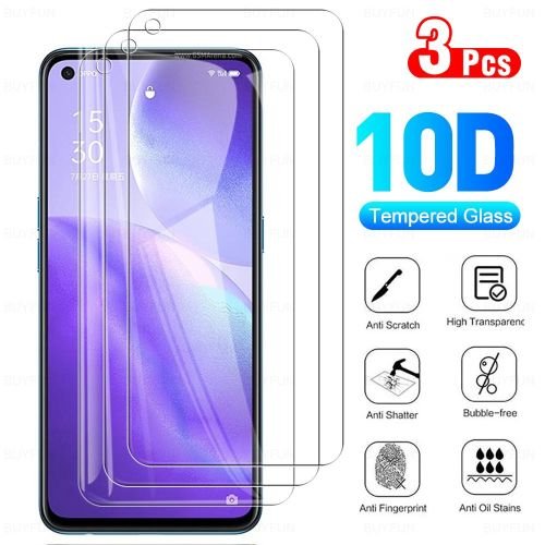 3pcs HD Clear Tempered Glass For Oppo Reno 7 Pro 2Z 4 3 Ace 5G 4G F5 K1 K3 R11 Plus R11S R17 R7 R9S Screen Protectors Film Cover