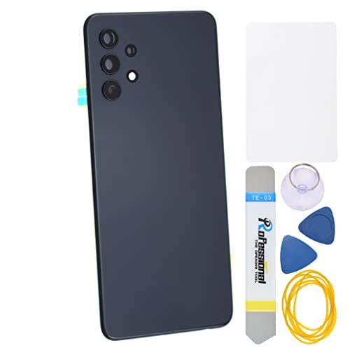 Awesome Black Plastic Back Panel Cover Replacement for Samsung Galaxy A32 5G with Rear Camera's Frame Rear Camera's Glass Cover Pre-Install Adhesive and Installation Instruction Tool Kit