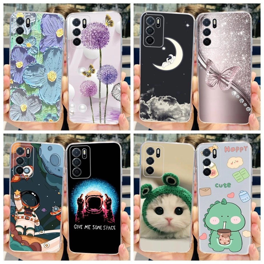 For Oppo A16 A16s Case Stylish Painted Back Cover Soft Slim Phone Case For Oppo A16s OppoA16 s CPH2269 Coque Fundas Bumper Shell