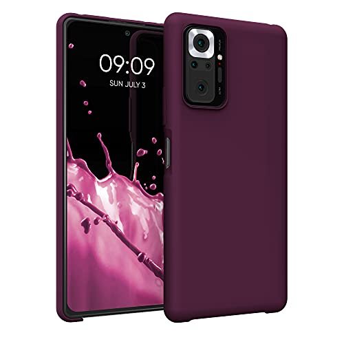 kwmobile Case Compatible with Xiaomi Redmi Note 10 Pro Case - TPU Silicone Phone Cover with Soft Finish - Bordeaux Violet
