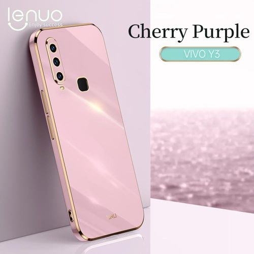 Luxury 6D Plating Soft Casing Silicone Square Frame Phone Case For vivo Y11 / Y12 / Y15 / Y17 Phone Case Shiny Bling Back Cover Coque