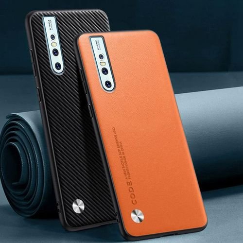 Luxury PU Leather Case For Vivo V15 Pro Matte Back Cover Silicone Shockproof Protection Phone Case For Vivo V15 V15Pro Coque