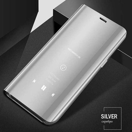 Smart Sleep Mirror Flip Cover For Vivo V17 Neo V17 Pro Case Stand Book Coque For Vivo Y12 Y13 Y17 Y3 Y11 2019 Z5x Caso Etui-Silver