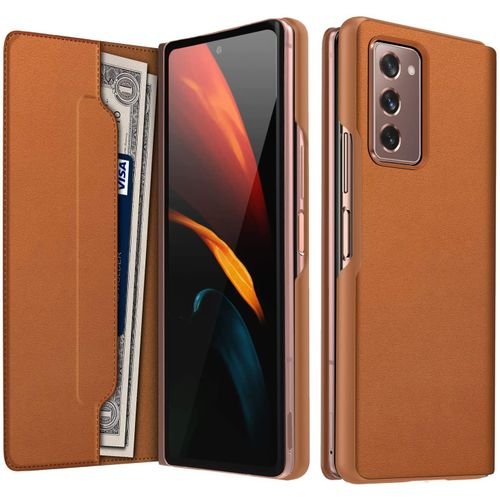 Galaxy Z Fold 2 Case, Magnetic Flap With Invisible Wallet