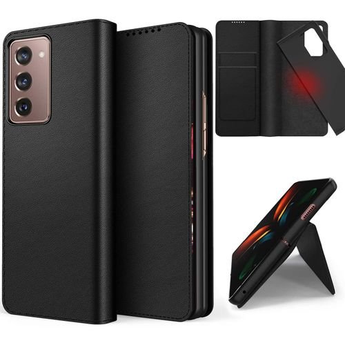 Galaxy Z Fold 2 Protective Leather Walet Case With Kickstand