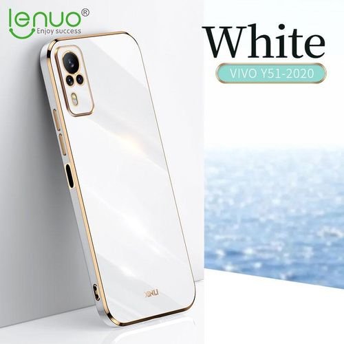 Luxury 6D Plating Soft Casing Silicone Square Frame Phone Case For Vivo Y51 Y31 2020 / Y51A Y53s 4G (6.58 inch) Phone Case Shiny Bling Back Cover Coque
