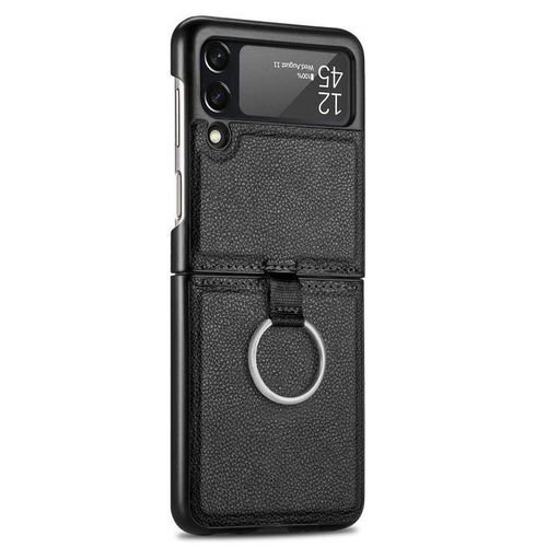 Suitable for Japan and South Korea Samsung Z Flip5 shell with ring all-in-one all-inclusive Z flip4 folding screen anti-fall protective case black Samsung Z Flip 4